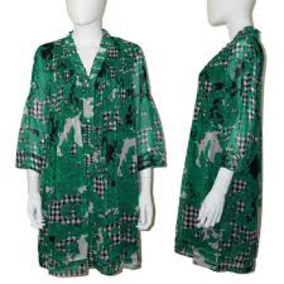 Diane von Furstenberg ‘Layla’ Printed Silk Chiffon Mini Dress - Picture 3 of 4